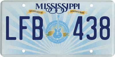 MS license plate LFB438