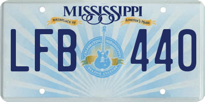 MS license plate LFB440