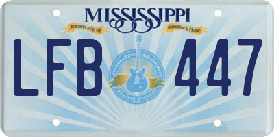 MS license plate LFB447