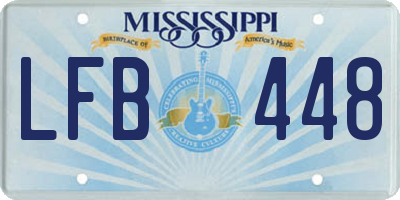 MS license plate LFB448