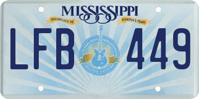 MS license plate LFB449