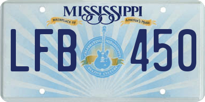 MS license plate LFB450