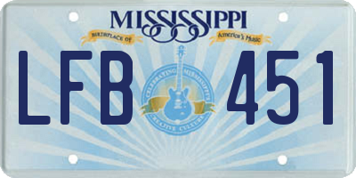 MS license plate LFB451