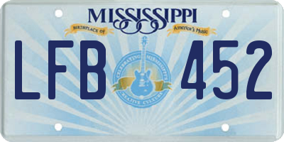 MS license plate LFB452