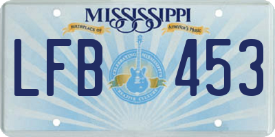 MS license plate LFB453