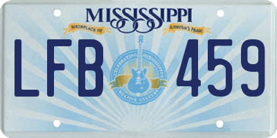 MS license plate LFB459