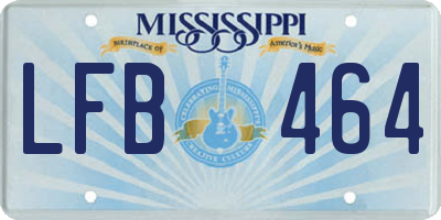 MS license plate LFB464