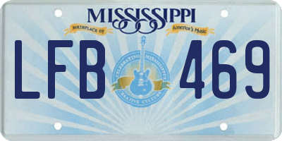 MS license plate LFB469