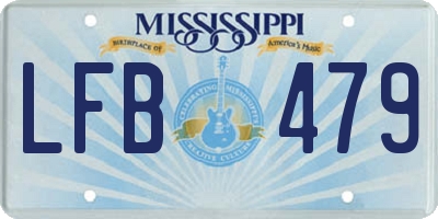 MS license plate LFB479