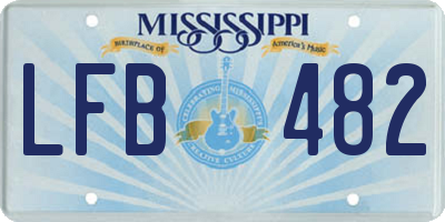 MS license plate LFB482