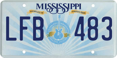 MS license plate LFB483