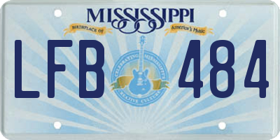 MS license plate LFB484