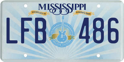 MS license plate LFB486