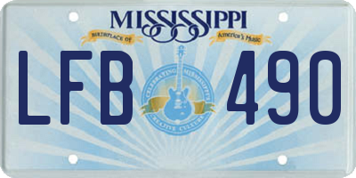 MS license plate LFB490