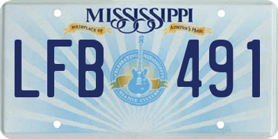 MS license plate LFB491