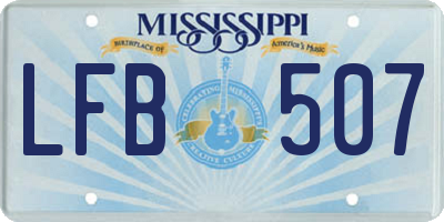 MS license plate LFB507