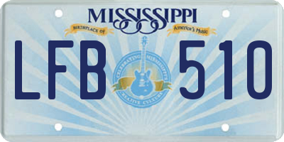 MS license plate LFB510