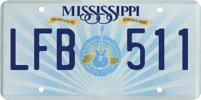 MS license plate LFB511