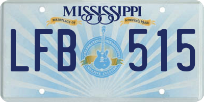MS license plate LFB515