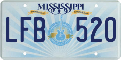MS license plate LFB520