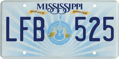 MS license plate LFB525
