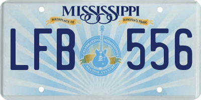 MS license plate LFB556