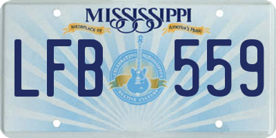 MS license plate LFB559