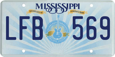 MS license plate LFB569