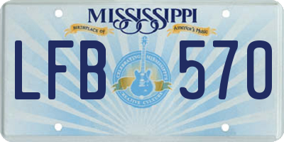 MS license plate LFB570