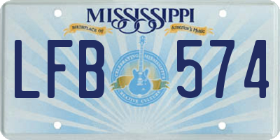 MS license plate LFB574
