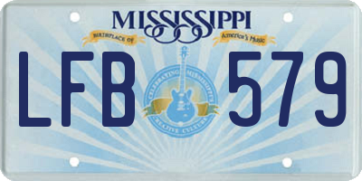 MS license plate LFB579