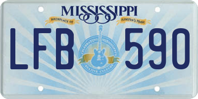 MS license plate LFB590