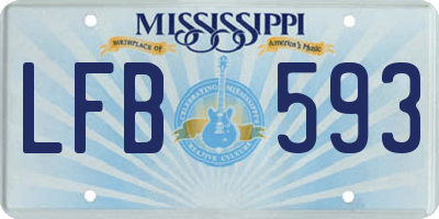 MS license plate LFB593