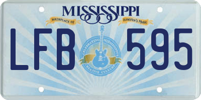 MS license plate LFB595