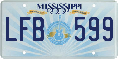 MS license plate LFB599