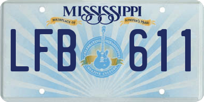 MS license plate LFB611