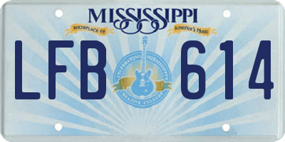 MS license plate LFB614