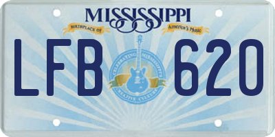 MS license plate LFB620