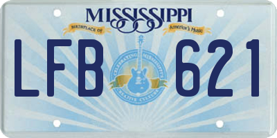 MS license plate LFB621