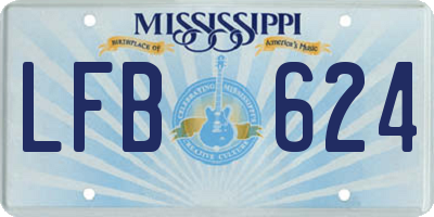 MS license plate LFB624