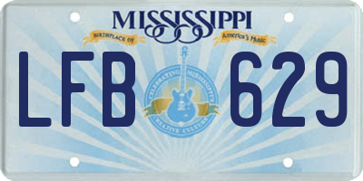 MS license plate LFB629