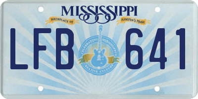 MS license plate LFB641