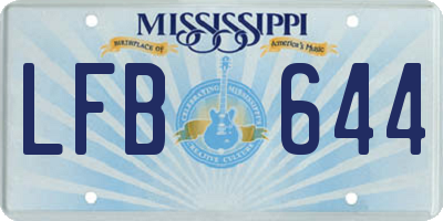 MS license plate LFB644