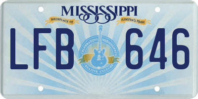 MS license plate LFB646