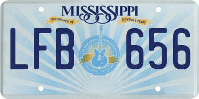 MS license plate LFB656