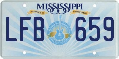 MS license plate LFB659