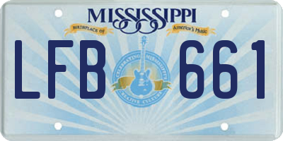 MS license plate LFB661