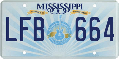 MS license plate LFB664