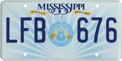 MS license plate LFB676