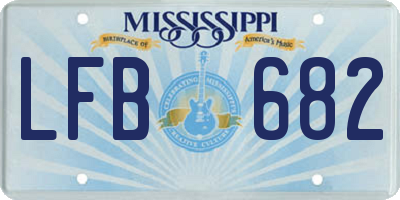 MS license plate LFB682